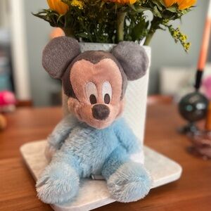 Disneyland • Blue Plush Baby Mickey Mouse • Soft rattle, jingle chime